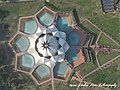Drone shot of The Lotus Temple, 2023
