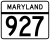 Maryland Route 927 marker