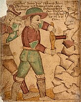 Odin gets Baugi to drill into the mountain to get at the mead of poetry.