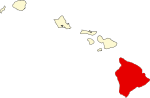 State map highlighting Hawai'i County