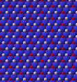 View of trioctahedral sheet structure of mica emphasizing octahedral sites