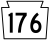 Pennsylvania Route 176 marker