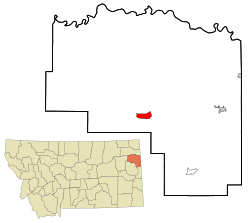 Location of Fox Lake, Montana