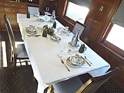 The Dining room in the Roald Amundsen Pullman Private Railroad Car.