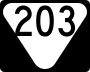 State Route 203 marker