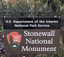 Stonewall National Monument sign