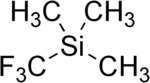 Skeletal formula of trifluoromethyltrimethylsilane