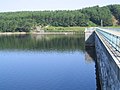 The reservoir side of the dam