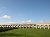 Ruined Roman aqueduct arches at Chaponost, France