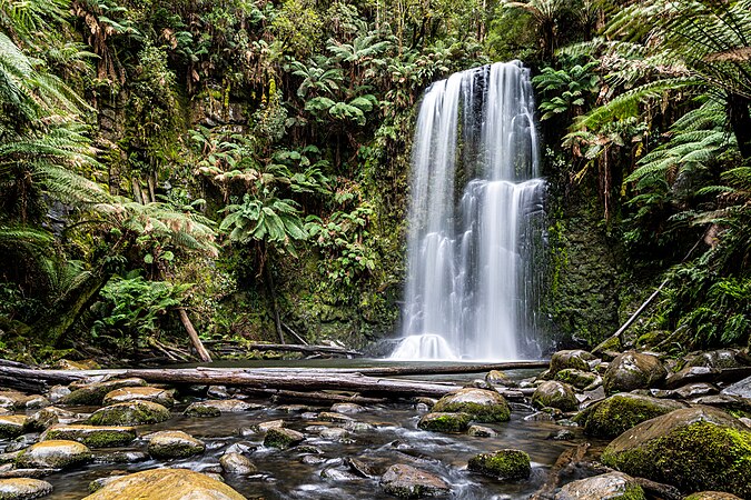 澳大利亚大奥特维国家公园中的博尚瀑布。