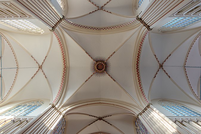 比利时布鲁日圣救主主教座堂上方的天花板。
