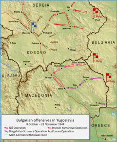Military map of Yugoslavia