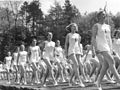 League of German Girls (Bund Deutscher Mädel or BDM) gymnastics performance, 1941