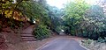 Panoramic view of the convergence of several pathways