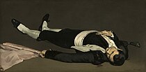 爱德华·马奈的《死去的斗牛士（英语：The Dead Man (Manet)）》，75.9 × 153.3cm，约作于1864年，来自乔瑟夫·尔利·韦德纳的收藏。[56]