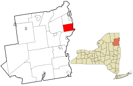 Location in Essex County and the state of New York