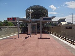 Platform of Greensboro station in 2014
