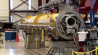 A cryomodule being tested at Fermilab