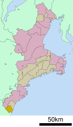Location of Kihō in Mie Prefecture