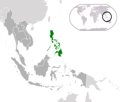 菲律宾的位置（绿色） 东盟（深灰色）  —  [图例放大]