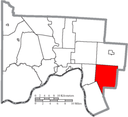 Location of Vernon Township in Scioto County