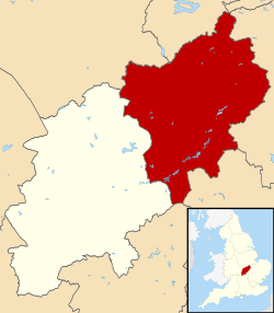 North Northamptonshire shown within Northamptonshire