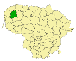 普伦盖区在立陶宛的位置