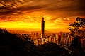 台湾台北的日落景色