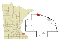 Location of Lake City within Wabasha County in the state of Minnesota