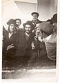Rabbi Steinman with students of Little Yeshiva Ponevezh on Purim, 1960