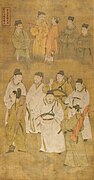 Scholars and students, Baoning Temple, Ming Dynasty.