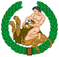 CNT emblem depicting Hercules wrestling the Nemean lion