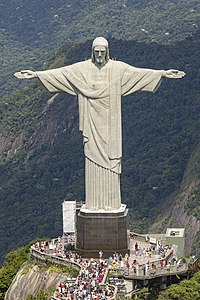 Christ the Redeemer, reinforced concrete and soapstone sculpture on Corcovado Mountain, Rio de Janeiro, by Paul Landowski (1931)