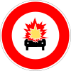 No vehicles carrying explosives