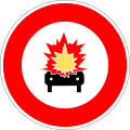 313 No vehicles transporting explosive or inflammable materials