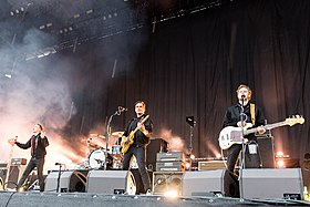 Kraftklub performing in 2015
