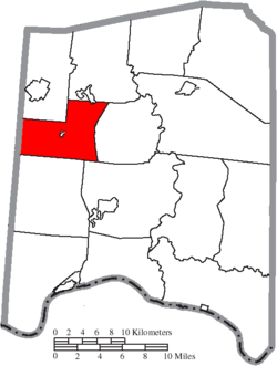 韦恩镇区在亚当斯县的位置