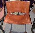 1970s Leather & Steel Chair – closeup