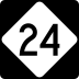 North Carolina Highway 24 marker
