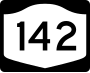 New York State Route 142 marker