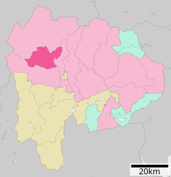 Location of Nirasaki in Yamanashi Prefecture