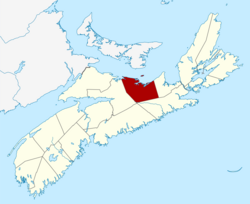 Location of Pictou County, Nova Scotia