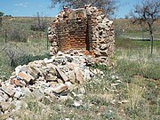 Close-up view of the Massicks Stage Stop and Post Office ruins