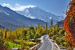 A view of Rakaposhi from the Nagar Valley