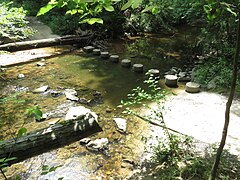 Rose Lane Park lower footbridge