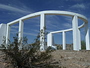 Different view of the Gila River War Relocation Memorial located in a former internment camp built by the War Relocation Authority (WRA) for the internment of Japanese Americans during the Second World War.