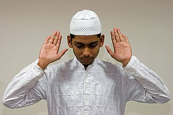 Muslim man performing Salah