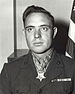 black and white headshot of Hershel Williams in his military uniform