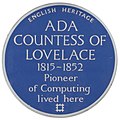 Ada Lovelace Plaque