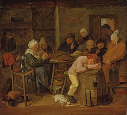 Adriaen Brouwer: Schlachtfest, c 1630-40